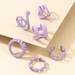 Bulk Jewelry Wholesale Alloy Purple Hollow out Geometric Five Pointed Star Rings JDC-RS-C131 Wholesale factory from China YIWU China