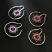 Bulk Jewelry Wholesale Alloy Purple Spiral Flower Diamond Flower Hollow Earrings JDC-ES-C138 Wholesale factory from China YIWU China