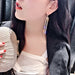Wholesale alloy rectangular Blue Earrings JDC-ES-BY032 Earrings 宝钰 Wholesale Jewelry JoyasDeChina Joyas De China