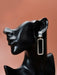 Wholesale alloy rectangular earrings JDC-ES-Bis010 Earrings 碧莎 Wholesale Jewelry JoyasDeChina Joyas De China