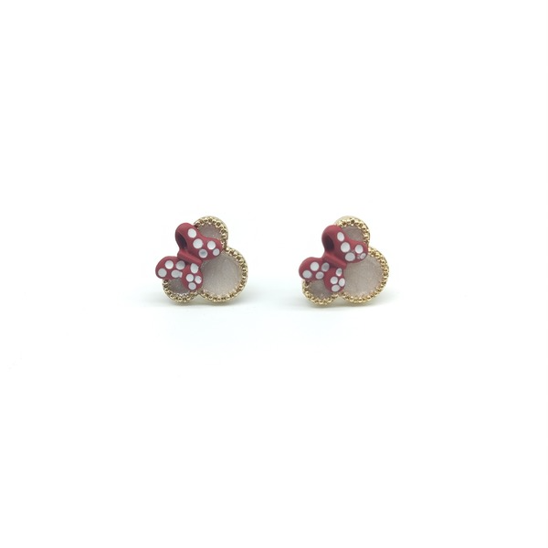 Wholesale alloy red dot mouse earrings JDC-ES-HRD001 Earrings JoyasDeChina Wholesale Jewelry JoyasDeChina Joyas De China