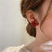 Wholesale alloy Red Flower Earrings JDC-ES-MS115 Earrings JoyasDeChina Wholesale Jewelry JoyasDeChina Joyas De China