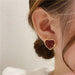 Wholesale alloy red love earrings JDC-ES-XuF048 Earrings 旭帆 Wholesale Jewelry JoyasDeChina Joyas De China