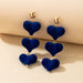 Wholesale Alloy Red Love Velvet Heart-shaped Peach Earrings JDC-ES-C139 earrings JoyasDeChina blue Wholesale Jewelry JoyasDeChina Joyas De China