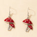 Wholesale alloy red mushroom oil drop ear hooks JDC-ES-C429 Earrings 咏歌 18693 Wholesale Jewelry JoyasDeChina Joyas De China