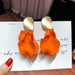 Wholesale alloy Red Rose Earrings JDC-ES-BY-073 Earrings 宝钰 orange Wholesale Jewelry JoyasDeChina Joyas De China