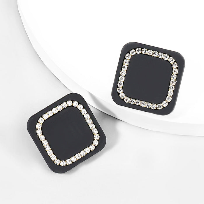 Wholesale alloy resin acrylic rhombus earrings JDC-ES-JL795 Earrings 氿乐 Wholesale Jewelry JoyasDeChina Joyas De China