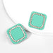 Wholesale alloy resin acrylic rhombus earrings JDC-ES-JL795 Earrings 氿乐 green Wholesale Jewelry JoyasDeChina Joyas De China