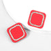 Wholesale alloy resin acrylic rhombus earrings JDC-ES-JL795 Earrings 氿乐 red Wholesale Jewelry JoyasDeChina Joyas De China