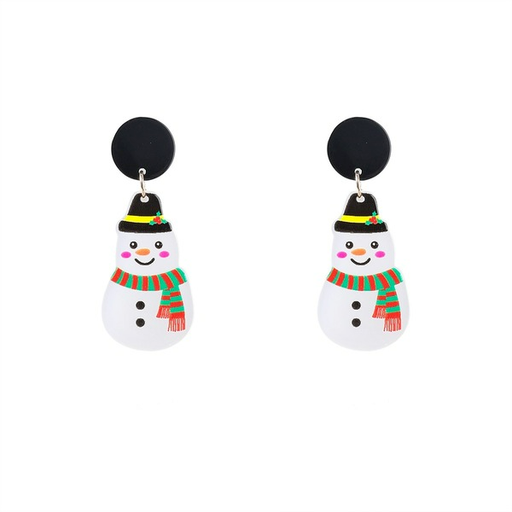 Wholesale alloy resin Christmas Snowman Earrings JDC-ES-JL551 Earrings JoyasDeChina Wholesale Jewelry JoyasDeChina Joyas De China