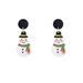 Wholesale alloy resin Christmas Snowman Earrings JDC-ES-JL551 Earrings JoyasDeChina Wholesale Jewelry JoyasDeChina Joyas De China