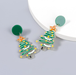 Wholesale alloy resin Christmas Tree Earrings JDC-ES-JL552 Earrings JoyasDeChina Wholesale Jewelry JoyasDeChina Joyas De China