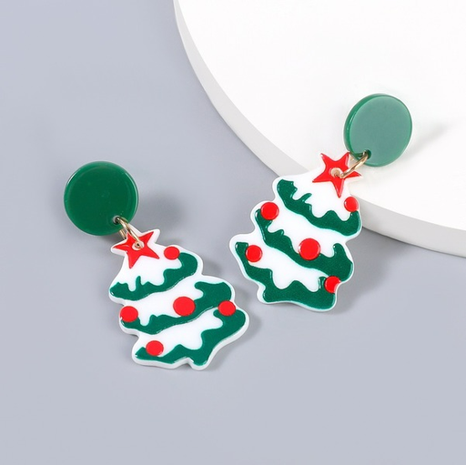 Wholesale alloy resin Christmas Tree Earrings JDC-ES-JL554 Earrings JoyasDeChina Wholesale Jewelry JoyasDeChina Joyas De China