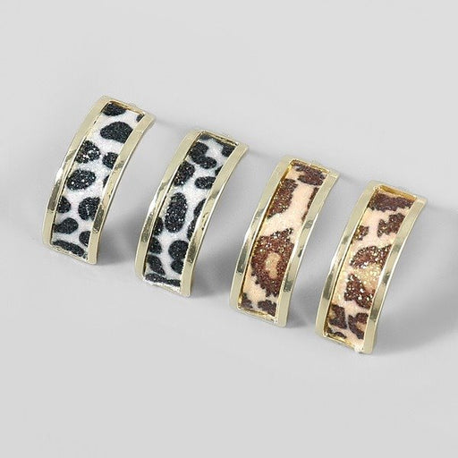 Wholesale Alloy Resin Curved Leopard Print Earrings JDC-ES-JL726 Earrings 氿乐 Wholesale Jewelry JoyasDeChina Joyas De China