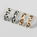 Wholesale Alloy Resin Curved Leopard Print Earrings JDC-ES-JL726 Earrings 氿乐 Wholesale Jewelry JoyasDeChina Joyas De China