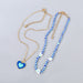 Wholesale Alloy Resin Drip Oil Love Necklace JDC-NE-JL187 Necklaces 氿乐 blue Wholesale Jewelry JoyasDeChina Joyas De China