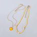 Wholesale Alloy Resin Drip Oil Love Necklace JDC-NE-JL187 Necklaces 氿乐 orange Wholesale Jewelry JoyasDeChina Joyas De China