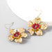 Wholesale Alloy Resin Flower Earrings JDC-ES-JL836 Earrings 氿乐 Wholesale Jewelry JoyasDeChina Joyas De China