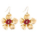 Wholesale Alloy Resin Flower Earrings JDC-ES-JL836 Earrings 氿乐 gold Wholesale Jewelry JoyasDeChina Joyas De China