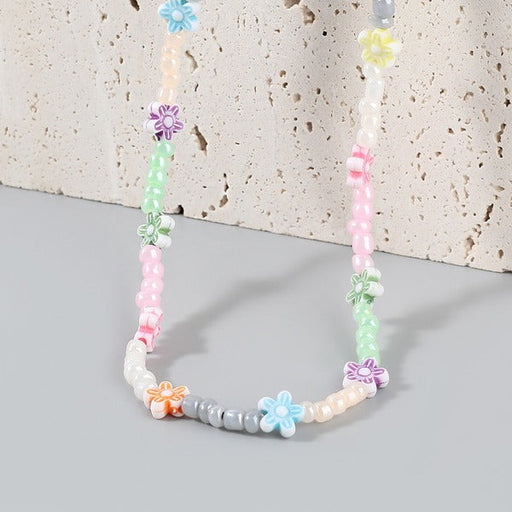 Wholesale alloy resin Flower Necklace Chain jdc-ne-jl140 necklaces JoyasDeChina Wholesale Jewelry JoyasDeChina Joyas De China