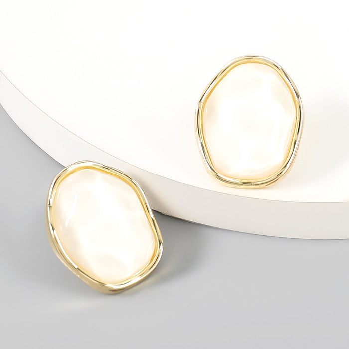 Wholesale Alloy Resin Geometric Earrings JDC-ES-JL848 Earrings 氿乐 gold Wholesale Jewelry JoyasDeChina Joyas De China