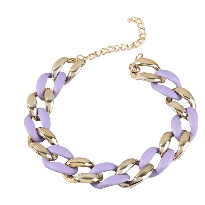 Wholesale Alloy Resin Geometric Necklace JDC-NE-JL188 Necklaces 氿乐 Wholesale Jewelry JoyasDeChina Joyas De China