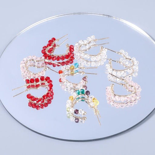 Wholesale alloy resin heart earrings JDC-ES-JL764 Earrings 氿乐 Wholesale Jewelry JoyasDeChina Joyas De China