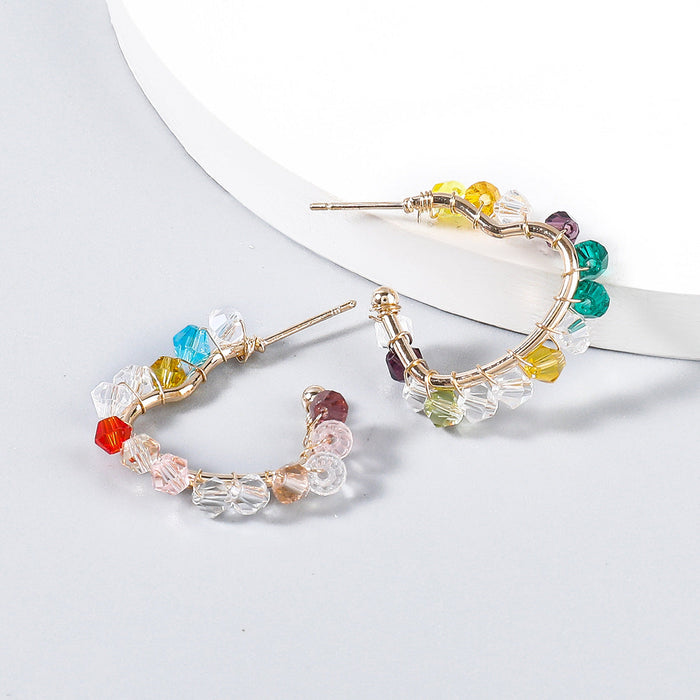 Wholesale alloy resin heart earrings JDC-ES-JL764 Earrings 氿乐 color Wholesale Jewelry JoyasDeChina Joyas De China
