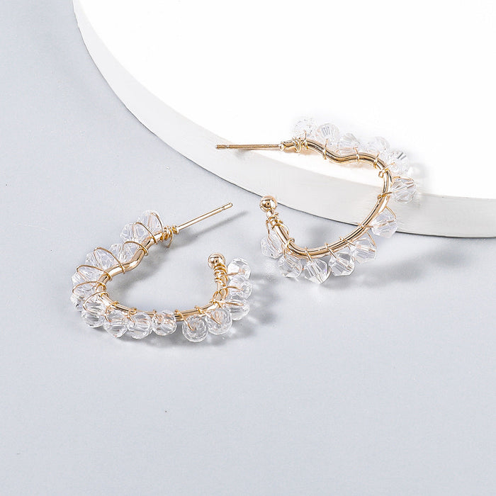 Wholesale alloy resin heart earrings JDC-ES-JL764 Earrings 氿乐 white Wholesale Jewelry JoyasDeChina Joyas De China