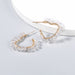 Wholesale alloy resin heart earrings JDC-ES-JL764 Earrings 氿乐 white Wholesale Jewelry JoyasDeChina Joyas De China