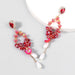 Wholesale Alloy Resin Imitation Pearl Flower Earrings JDC-ES-JL807 Earrings 氿乐 red Wholesale Jewelry JoyasDeChina Joyas De China