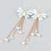 Wholesale alloy resin imitation pearl tassel earrings JDC-ES-JL020 Earrings JoyasDeChina blue Wholesale Jewelry JoyasDeChina Joyas De China