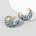 Wholesale Alloy Resin Polka Dot Leopard Print Earrings JDC-ES-JL732 Earrings 氿乐 green Wholesale Jewelry JoyasDeChina Joyas De China