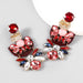 Wholesale Alloy Resin Rhinestone Earrings JDC-ES-JL679colored rhinestones Earrings ?鹄? red Wholesale Jewelry JoyasDeChina Joyas De China