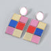 Wholesale Alloy Resin Square Earrings JDC-ES-JL743 Earrings 氿乐 Wholesale Jewelry JoyasDeChina Joyas De China