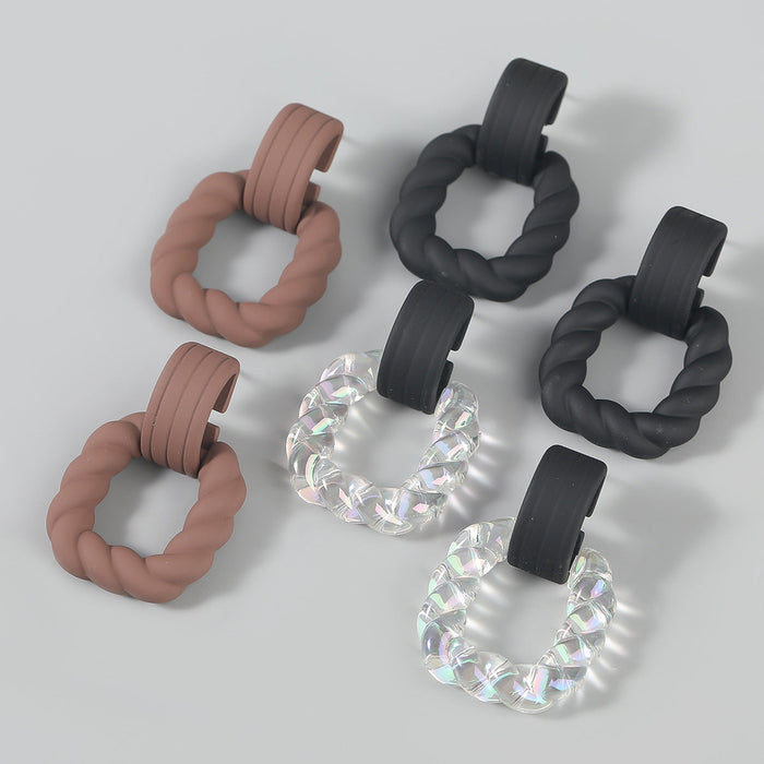 Wholesale Alloy Resin Square Earrings JDC-ES-JL761 Earrings 氿乐 Wholesale Jewelry JoyasDeChina Joyas De China