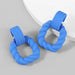 Wholesale Alloy Resin Square Earrings JDC-ES-JL761 Earrings 氿乐 blue Wholesale Jewelry JoyasDeChina Joyas De China