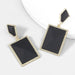 Wholesale Alloy Resin Square Earrings JDC-ES-JL791 Earrings 氿乐 black Wholesale Jewelry JoyasDeChina Joyas De China