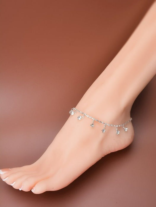 Wholesale alloy rhinestone anklets JDC-AS-Bis001 Anklet 碧莎 Wholesale Jewelry JoyasDeChina Joyas De China