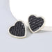 Wholesale Alloy Rhinestone Artificial Leather Love Earrings JDC-ES-JL766 Earrings 氿乐 Wholesale Jewelry JoyasDeChina Joyas De China