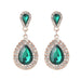 Wholesale Alloy Rhinestone Baroque Court Earrings JDC-ES-Chuangj003 Earrings 创爵 green Wholesale Jewelry JoyasDeChina Joyas De China