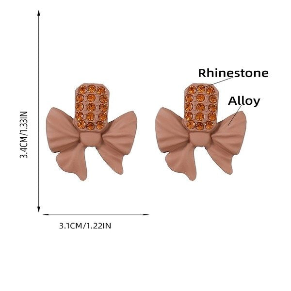 Wholesale Alloy Rhinestone Bow Earrings JDC-ES-JL708colored rhinestones Earrings ?鹄? Wholesale Jewelry JoyasDeChina Joyas De China