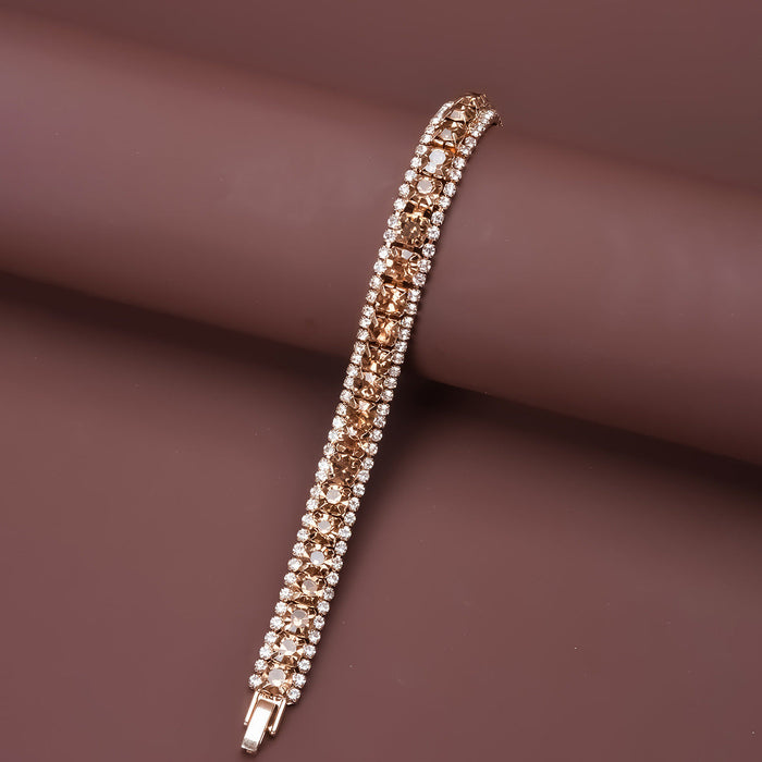Wholesale alloy rhinestone bracelet JDC-BT-Bis015 Bracelet 碧莎 gold Wholesale Jewelry JoyasDeChina Joyas De China