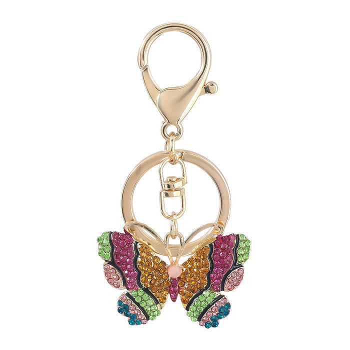 Wholesale Alloy Rhinestone Butterfly Keychain JDC-KC-JL008 Keychains 氿乐 Wholesale Jewelry JoyasDeChina Joyas De China