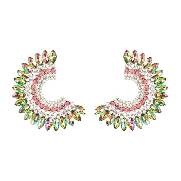 Wholesale Alloy Rhinestone C Shape Earrings JDC-ES-JL908 Earrings 氿乐 Wholesale Jewelry JoyasDeChina Joyas De China