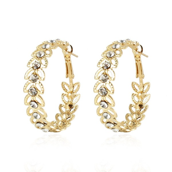 Wholesale alloy Rhinestone C-shaped earrings JDC-ES-TC150 Earrings JoyasDeChina Wholesale Jewelry JoyasDeChina Joyas De China