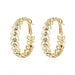 Wholesale alloy Rhinestone C-shaped earrings JDC-ES-TC150 Earrings JoyasDeChina golden Wholesale Jewelry JoyasDeChina Joyas De China
