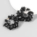 Wholesale alloy rhinestone cloth round earrings JDC-ES-JL728 Earrings 氿乐 Wholesale Jewelry JoyasDeChina Joyas De China