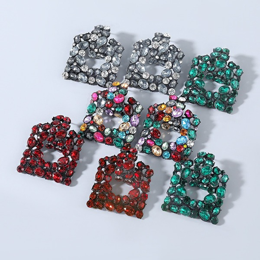 Wholesale alloy Rhinestone colored geometric earrings JDC-ES-JL588colored rhinestones Earrings JoyasDeChina Wholesale Jewelry JoyasDeChina Joyas De China