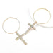 Wholesale Alloy Rhinestone Cross Earrings JDC-ES-JL722 Earrings 氿乐 Wholesale Jewelry JoyasDeChina Joyas De China